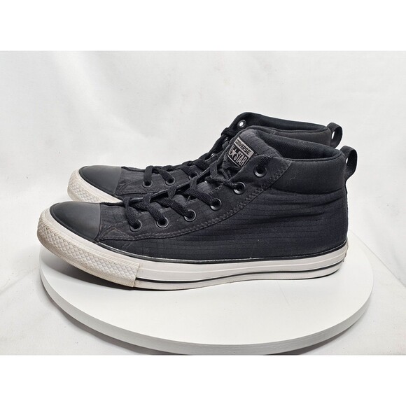 Converse Chuck Taylor All Star Street Mid Men's Sz 9.5 Black Sneakers - Picture 1 of 7